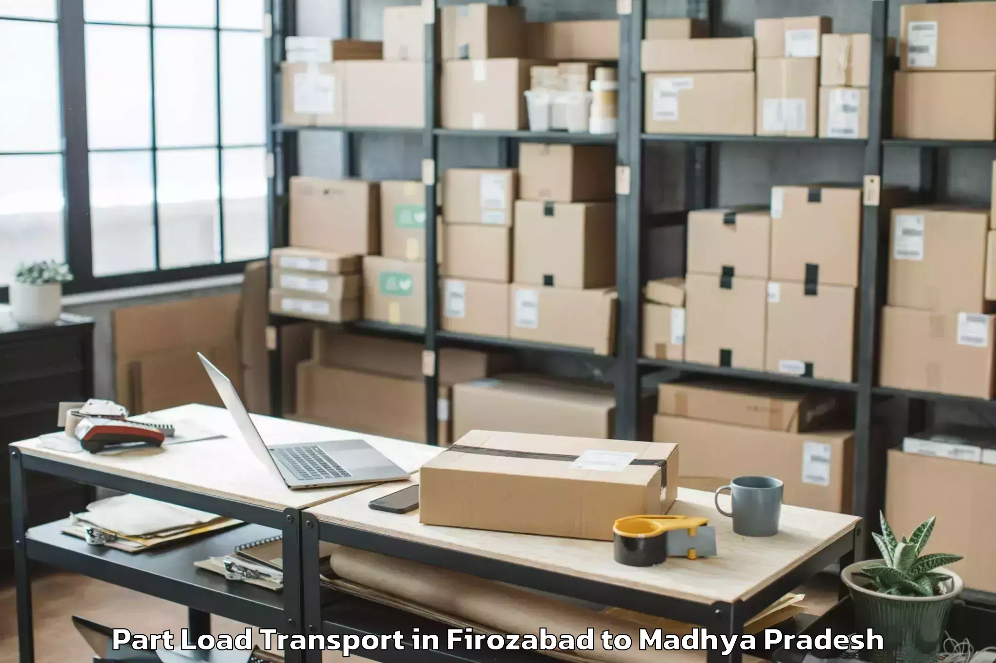 Book Firozabad to Ashoknagar Part Load Transport Online